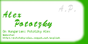 alex pototzky business card